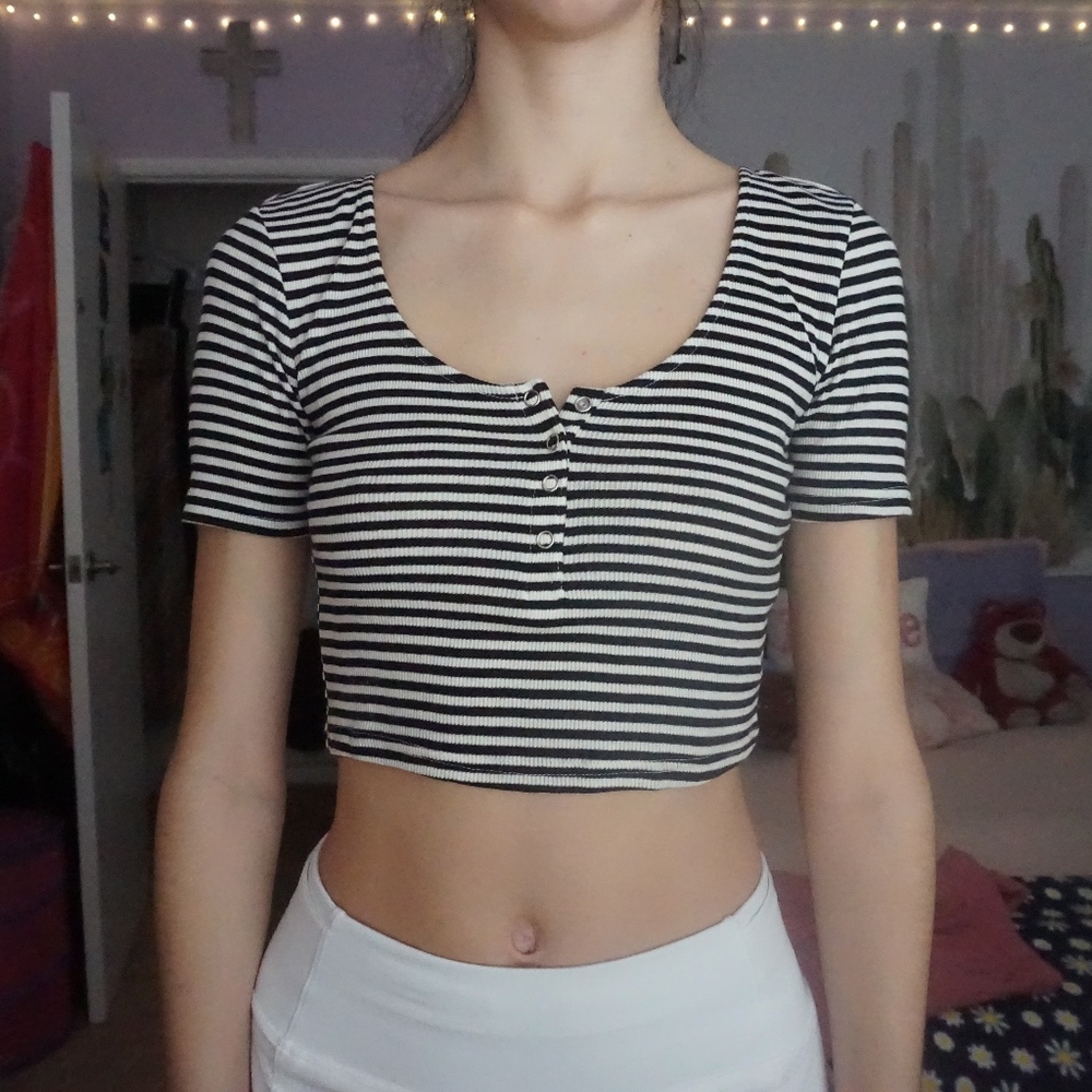 Striped Crop Top